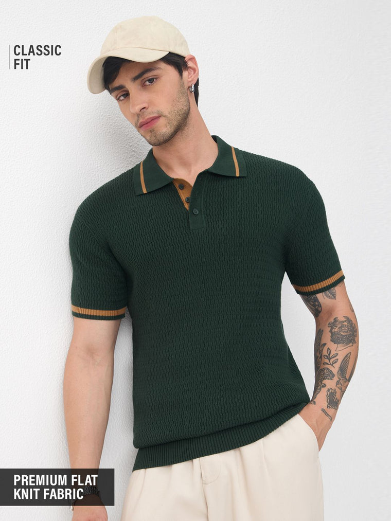 Textured Flat Knit: Pinecrest Classic Polos