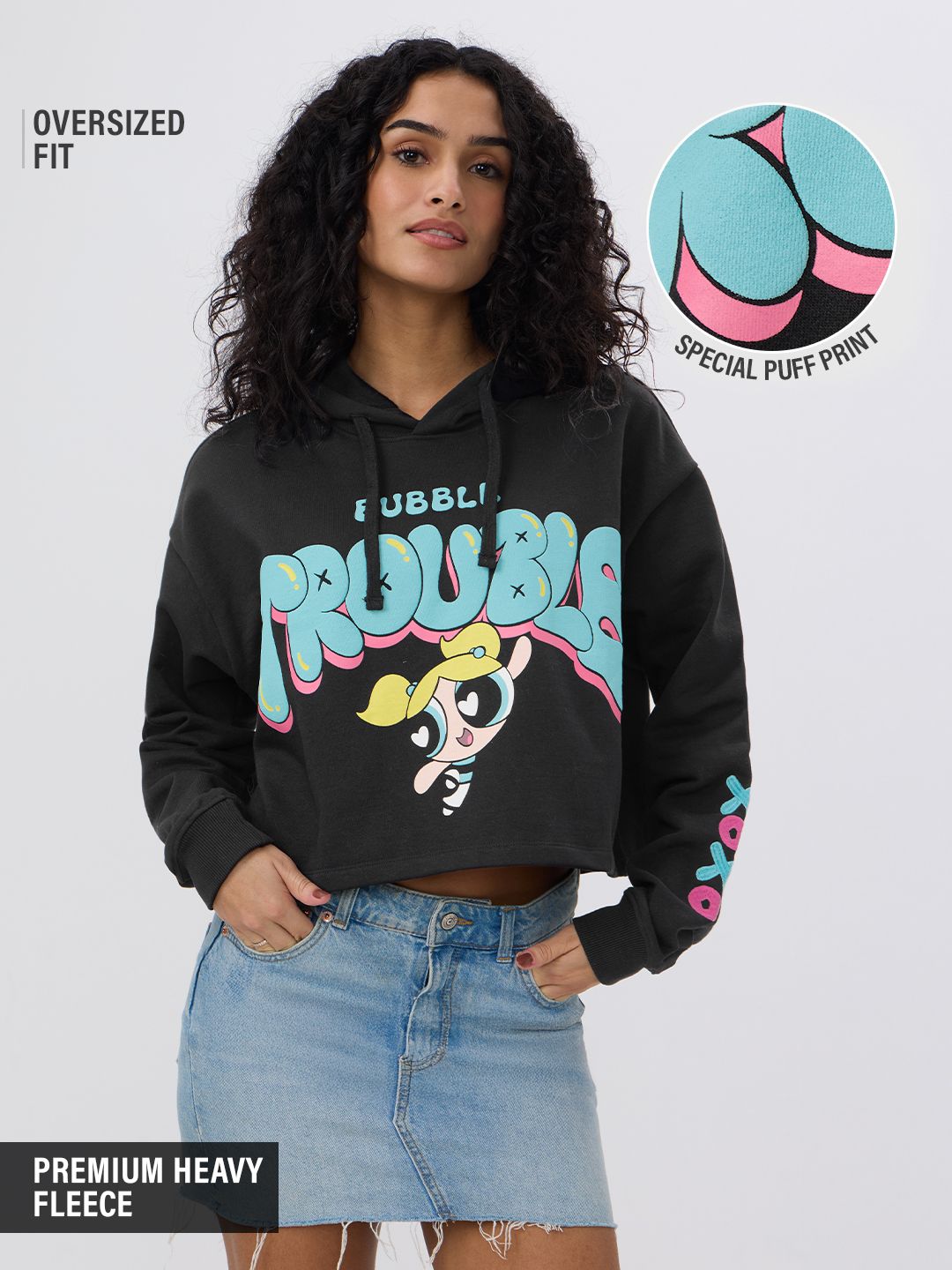 Powerpuff Girls: Bubble Trouble Women Oversized Hoodies