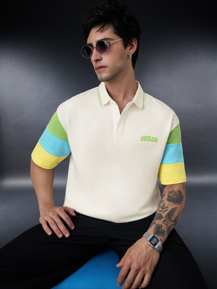TSS Originals: White Block Oversized Polos