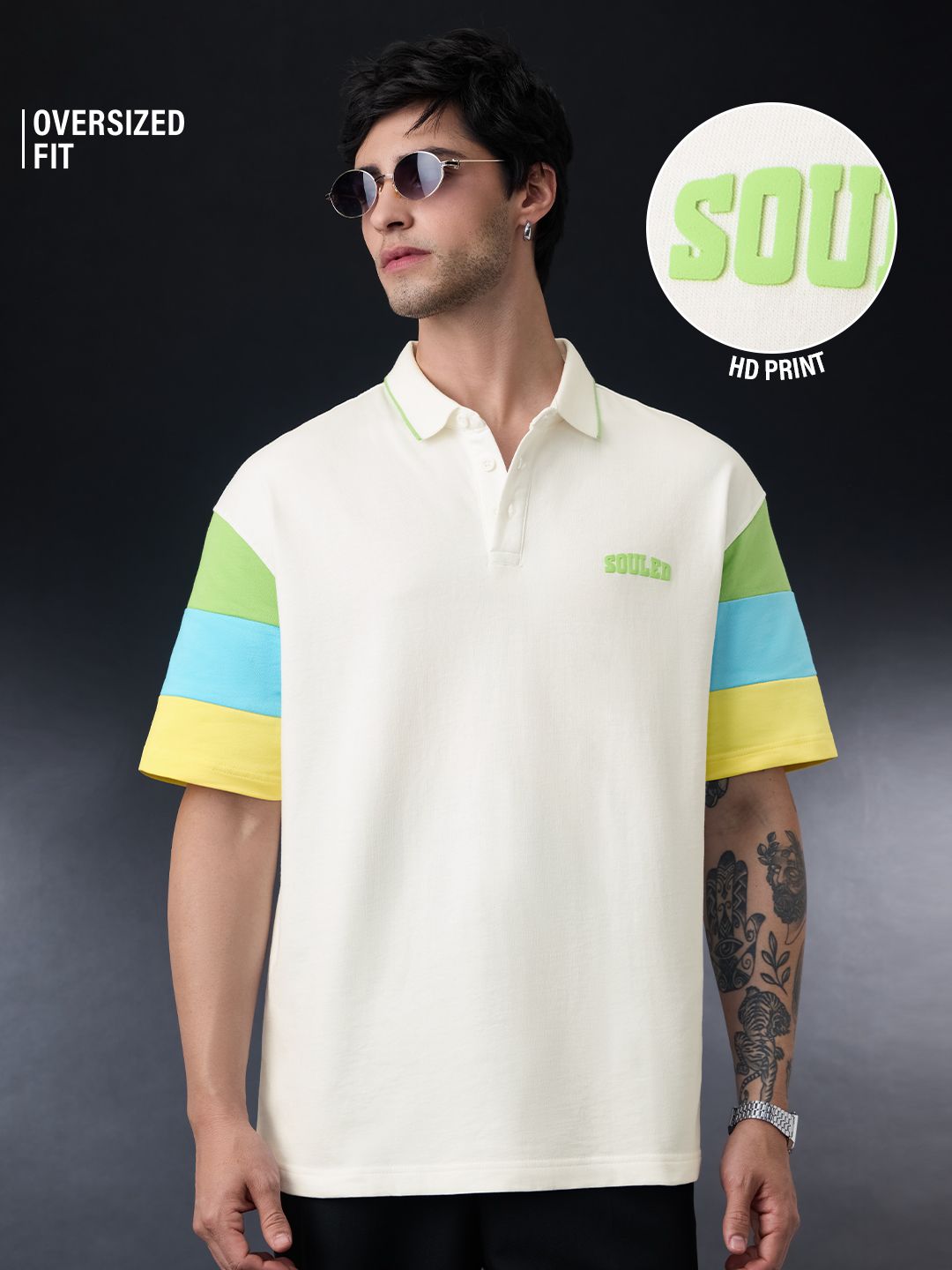 TSS Originals: White Block Oversized Polos