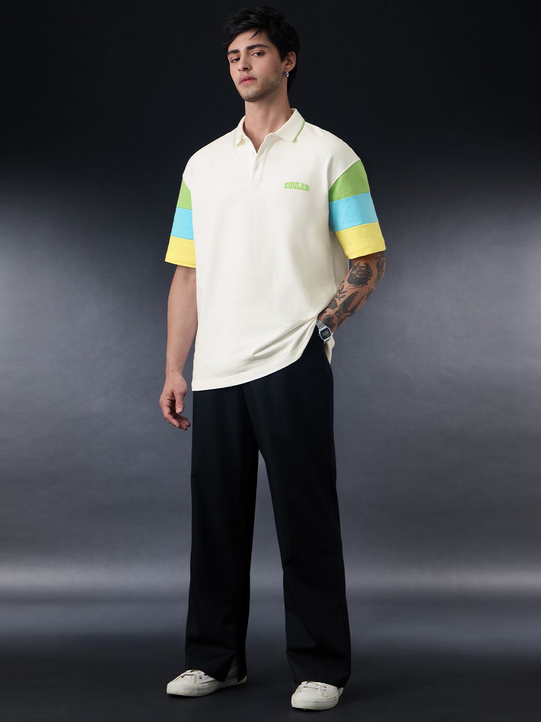 TSS Originals: White Block Oversized Polos