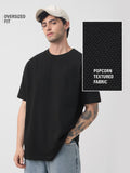 Popcorn Texture: Caviar Oversized T-Shirts