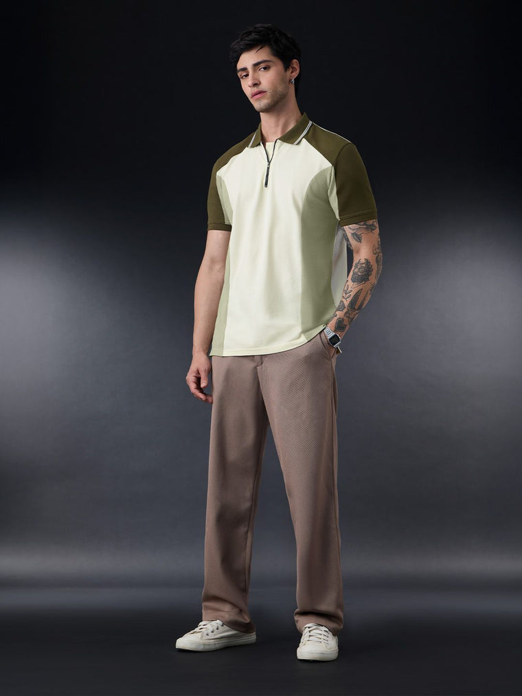 Colourblock Polo: Matcha Classic Polos