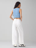 Distressed Denim: Blanco Women Wide Denims