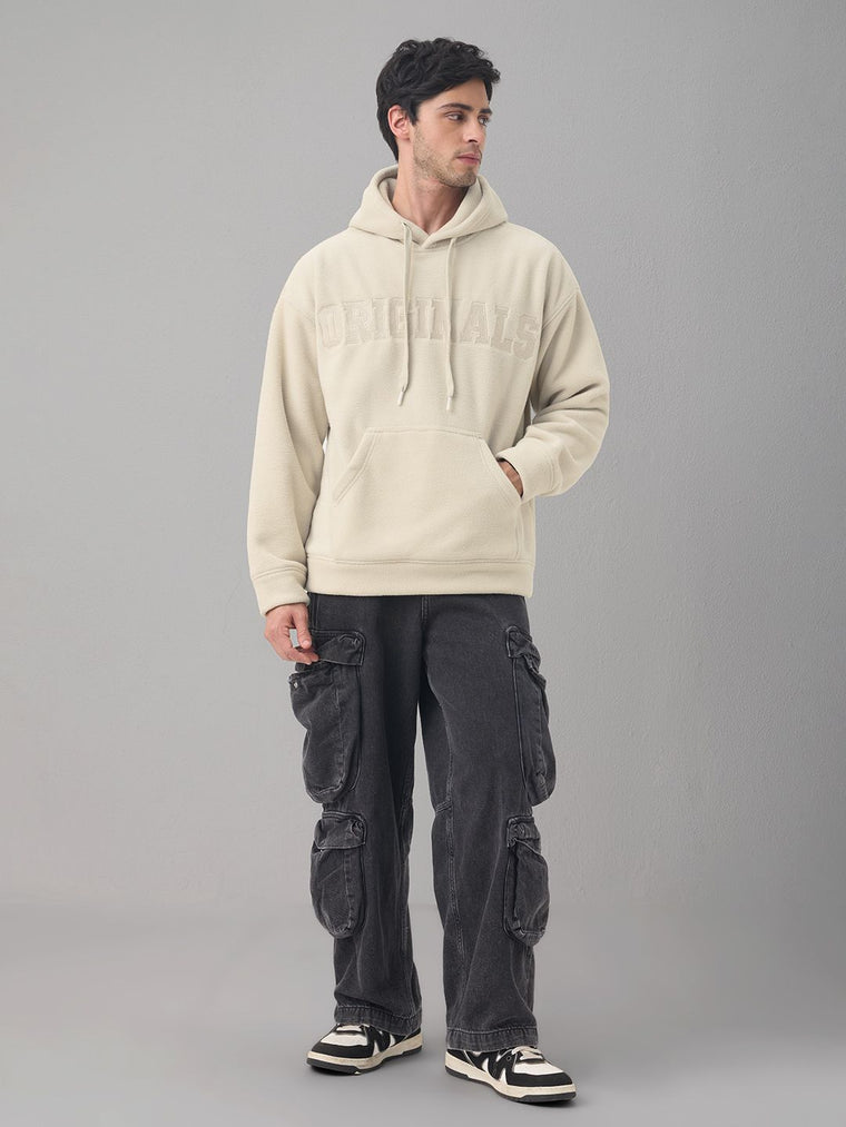 Oversized Hoodie: CrÃ¨me Men Oversized Hoodies