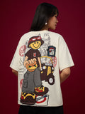 S.W.SMILEY: Desi Smiley Women Oversized T-Shirts