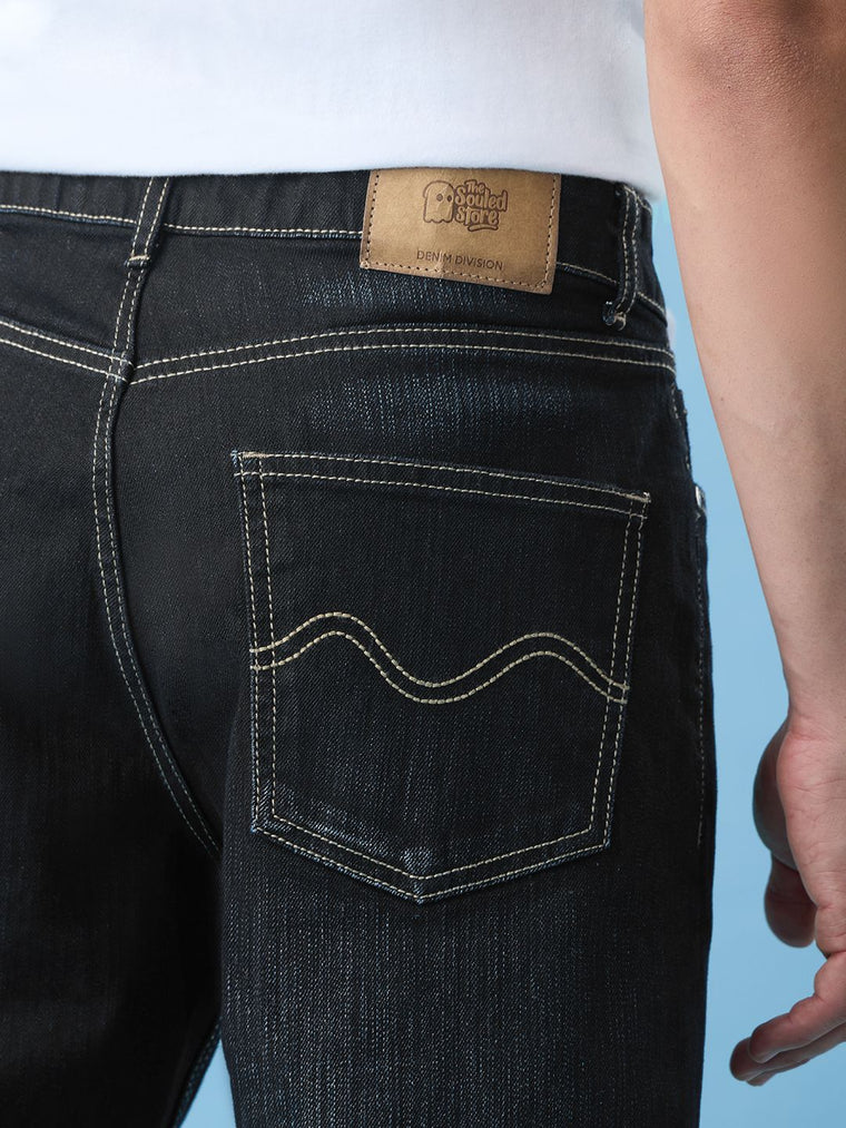 Straight-Fit Denim: Urban Blue Men Straight Fit Jeans
