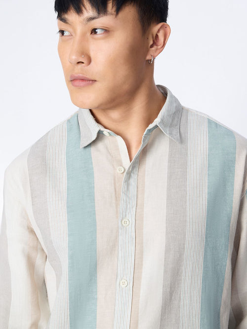 Cotton Linen Stripes: Seabound Cotton Linen Shirts