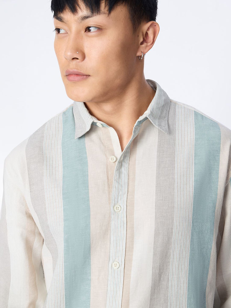 Cotton Linen Stripes: Seabound Cotton Linen Shirts
