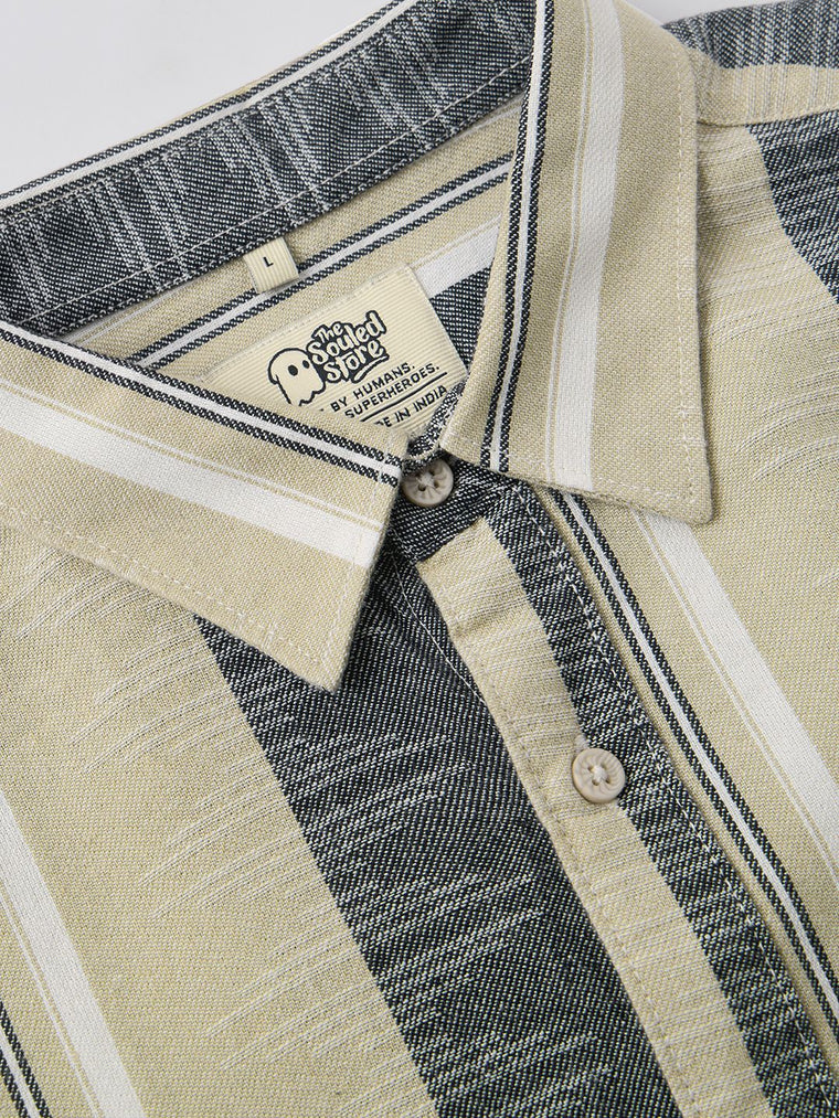Jacquard: Sandstone Men Textured Shirts