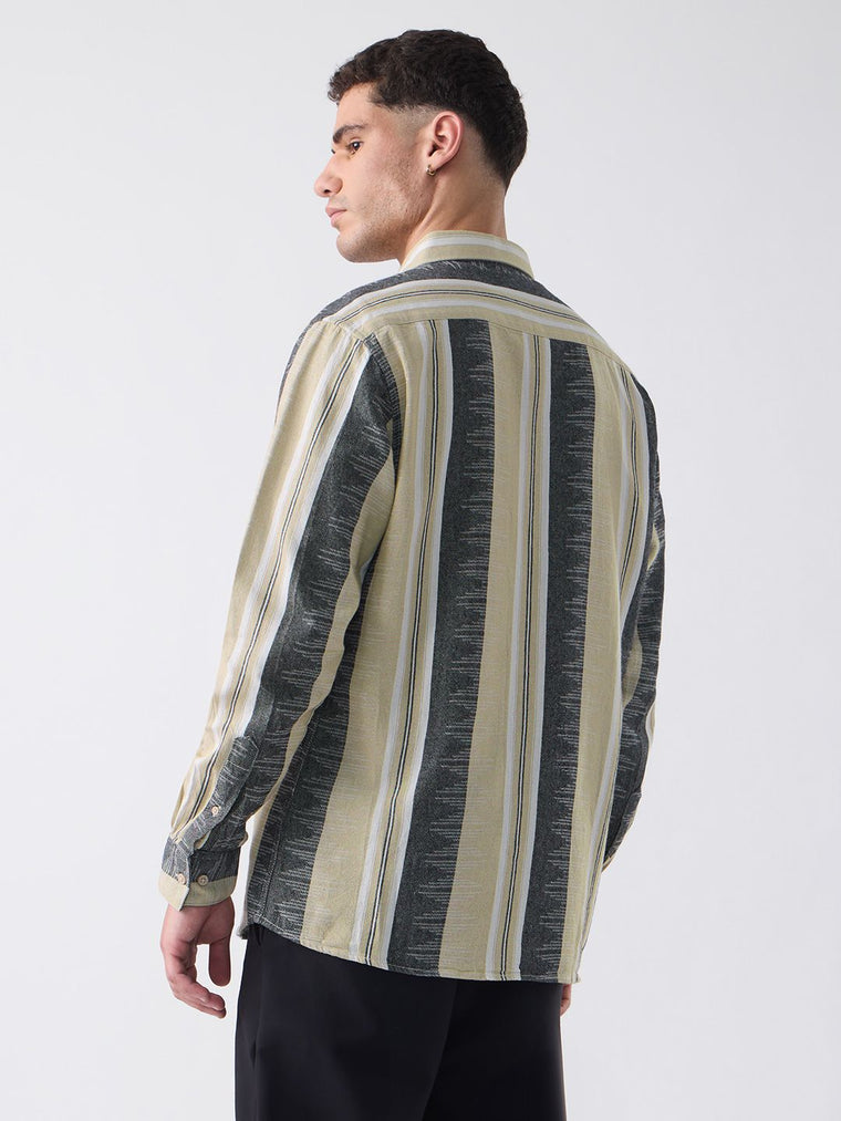 Jacquard: Sandstone Men Textured Shirts