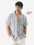 TSS Originals: Monochrome Stripes Men Textured Shirts