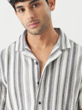 TSS Originals: Monochrome Stripes Men Textured Shirts