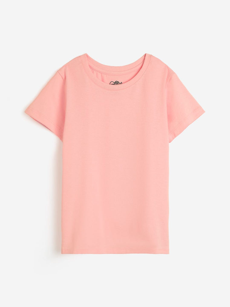 Solids: Biscuit Young Girls Cotton T-Shirts (8-14 Yrs)