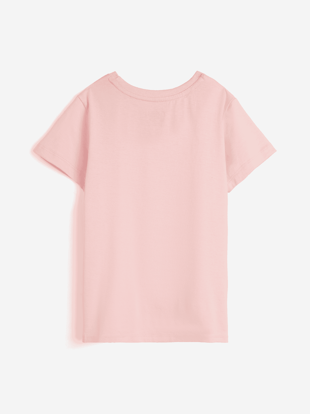 Solids: Peach Girls Cotton T-Shirts (2-8 Yrs)