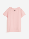Solids: Peach Girls Cotton T-Shirts (2-8 Yrs)