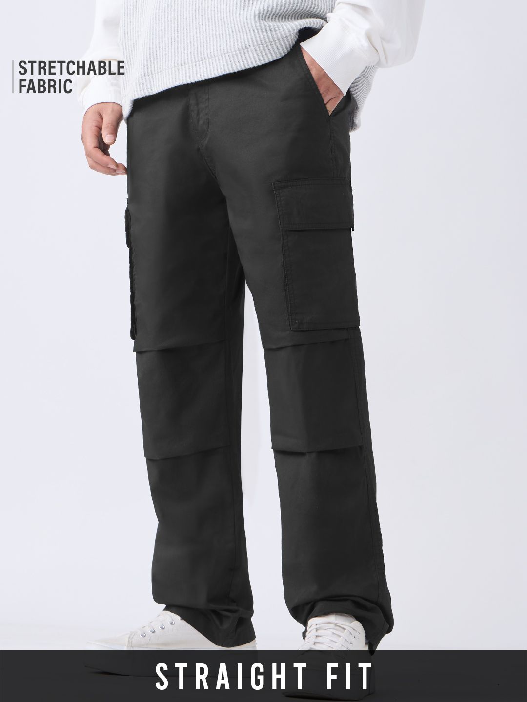 Parachute Pants: Noir Men Parachute Pants