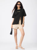 Slit T-Shirt: Karma Women Oversized T-Shirts