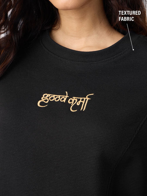Slit T-Shirt: Karma Women Oversized T-Shirts