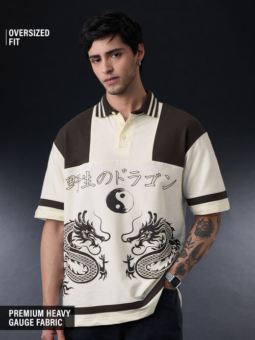 Oversized Polo: Wild Dragon Oversized Polos