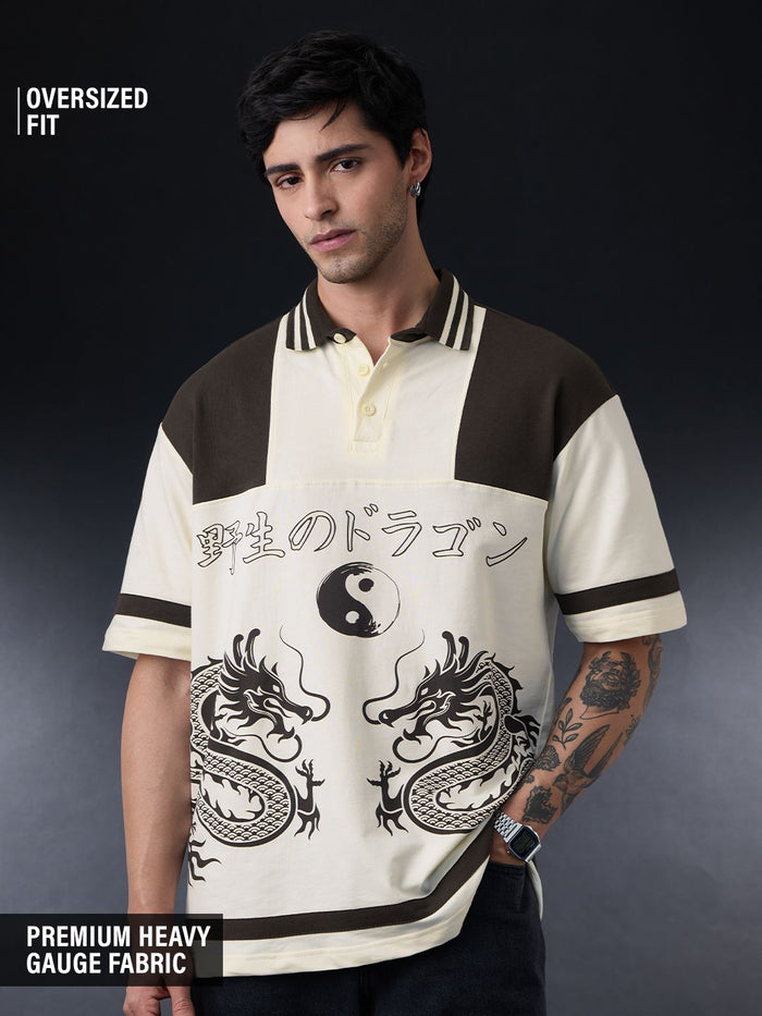 Oversized Polo: Wild Dragon Oversized Polos