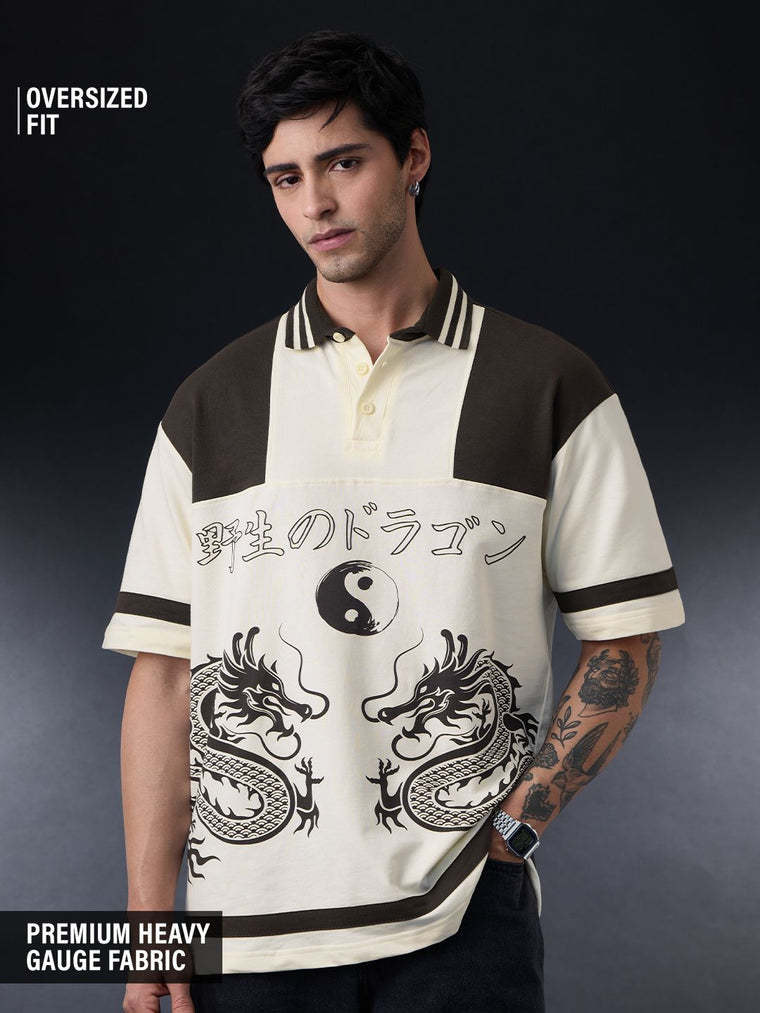 Oversized Polo: Wild Dragon Oversized Polos