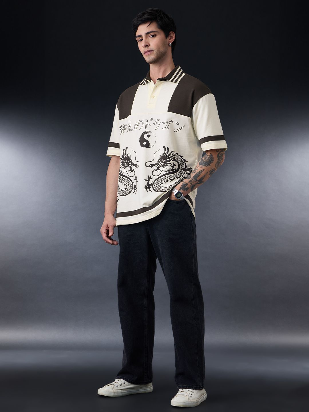 Oversized Polo: Wild Dragon Oversized Polos