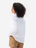 Cotton Linen Shirt: White Women Oversized Shirts