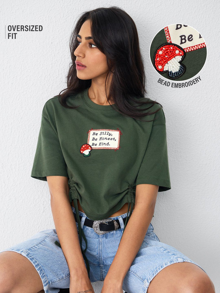 TSS Originals: Be Honest Women Oversized Cropped T-Shirts