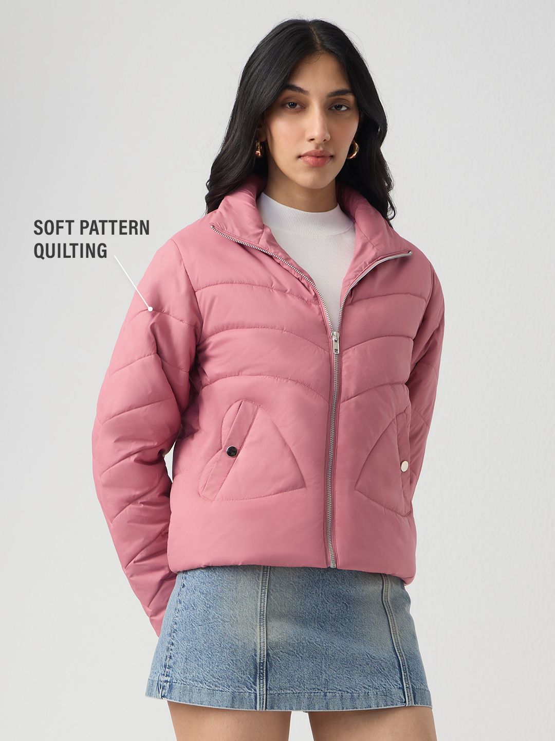 Puffer Jacket: Two Hearts Women Puffer Jackets
