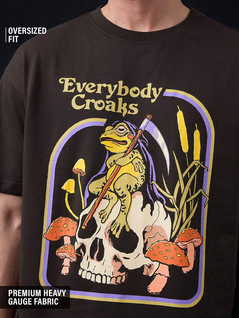 Steven Rhodes: Everybody Croaks Oversized T-Shirts