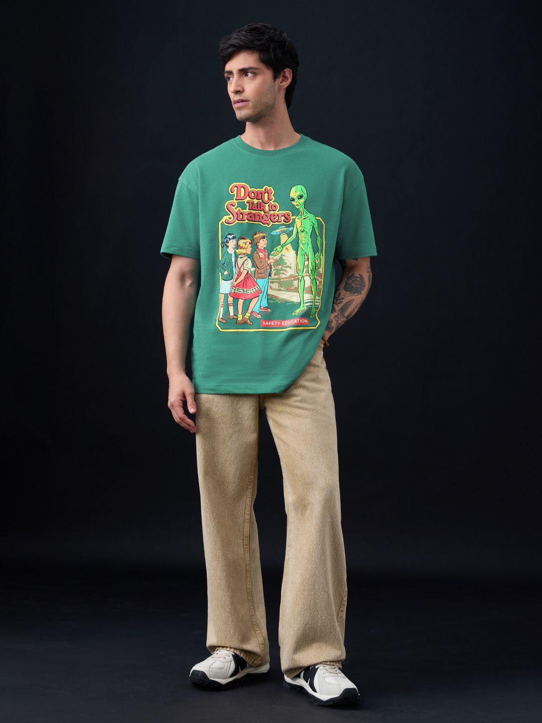 Steven Rhodes: Don't Talk To Strangers Oversized T-Shirts