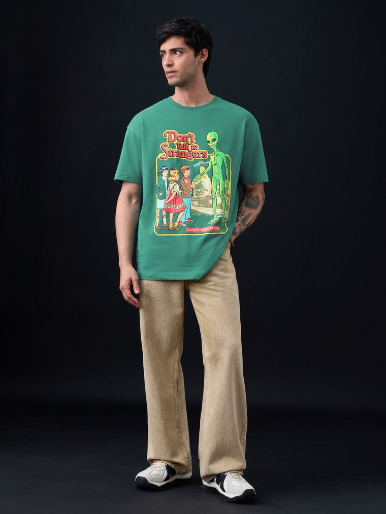 Steven Rhodes: Don't Talk To Strangers Oversized T-Shirts