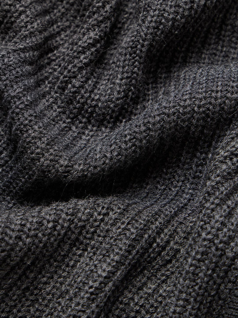 Hooded Sweater: Charcoal Oversized Pullovers