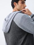 Hooded Sweater: Charcoal Oversized Pullovers