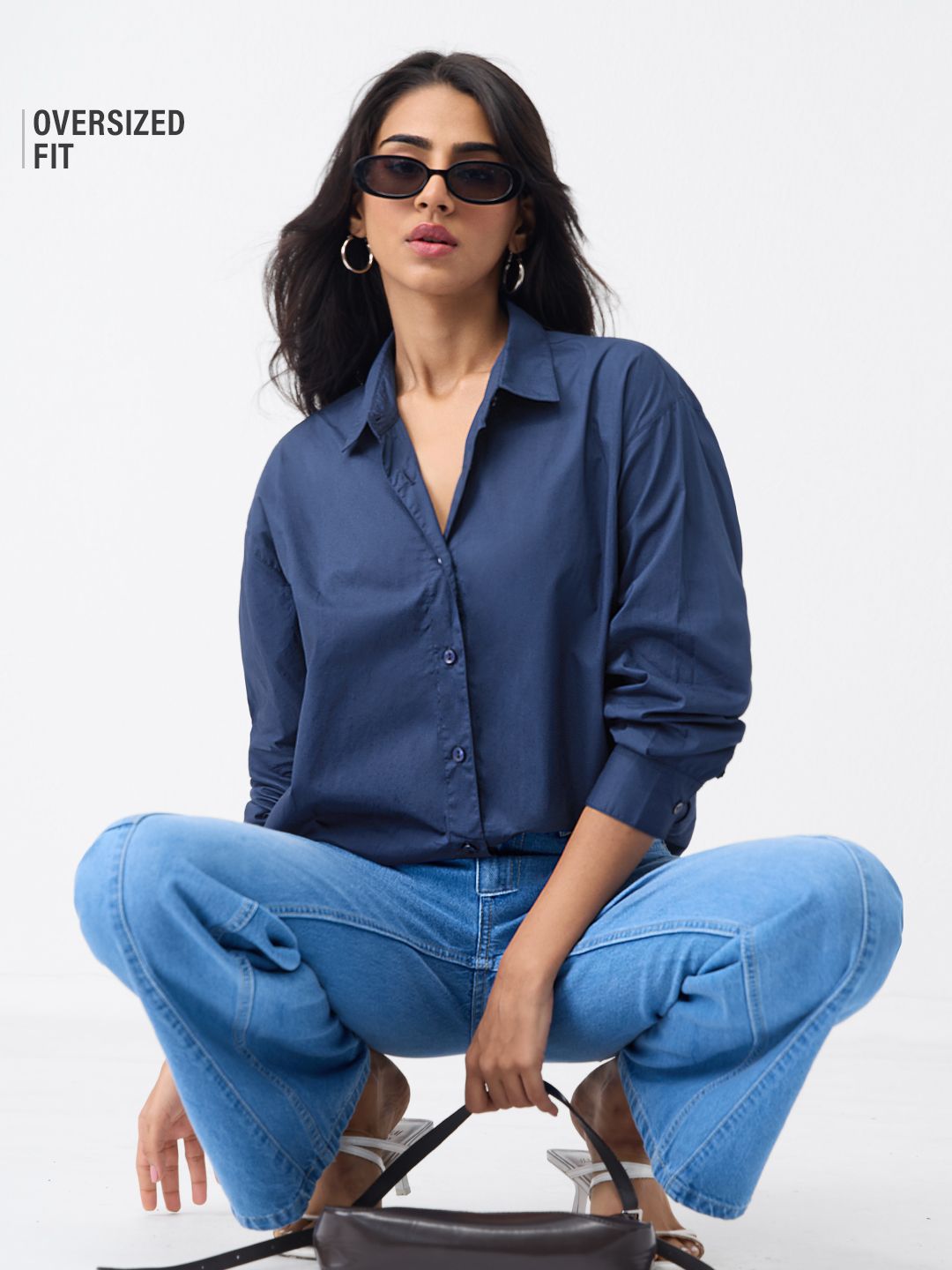 Oversized Solids: Stellar Women Oversized Shirts