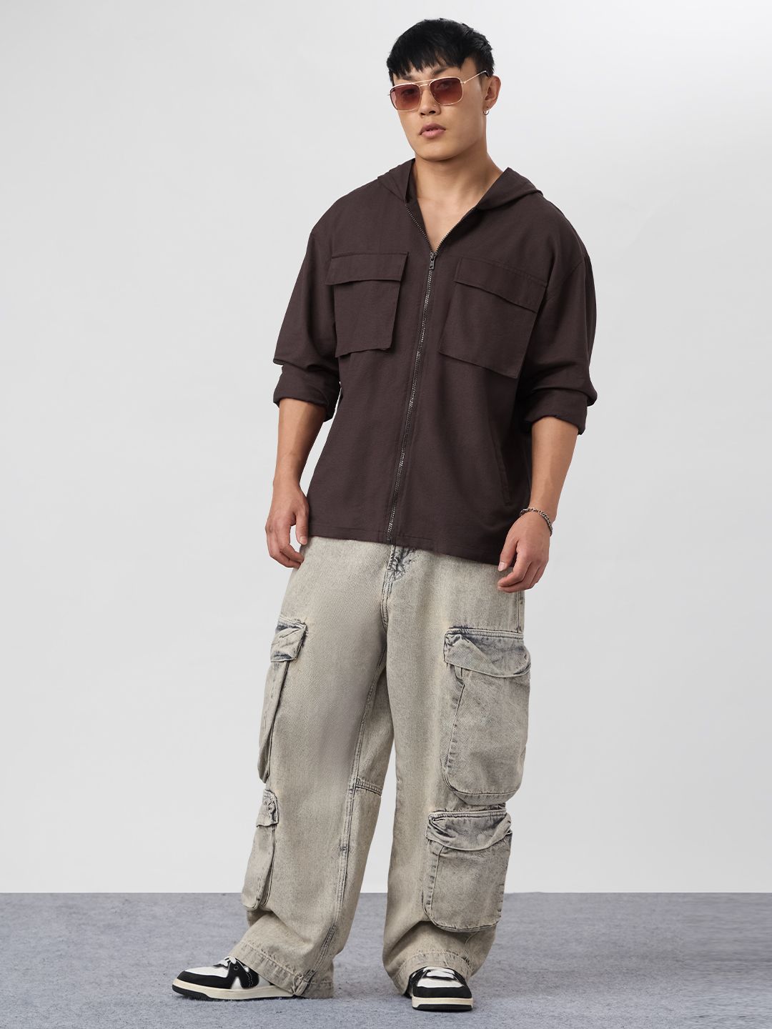 Cotton Linen Hoodie: Cocoa Overshirts