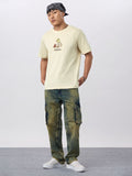 Embroidered T-Shirt: Stay Home Men Relaxed Fit T-Shirts