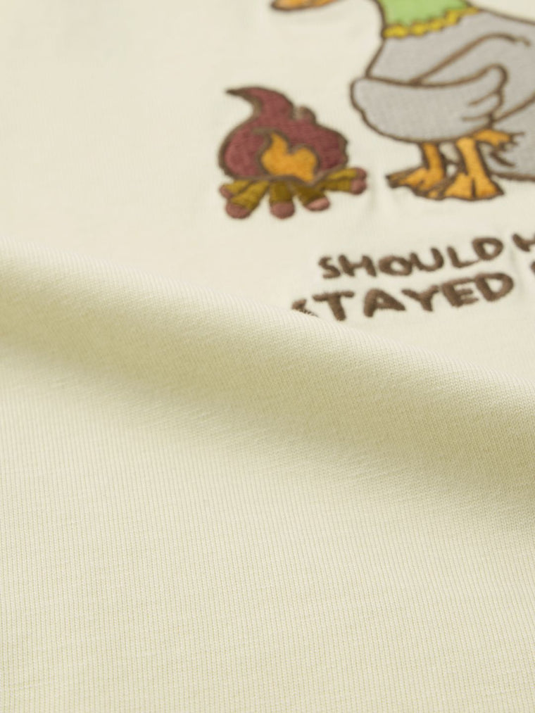 Embroidered T-Shirt: Stay Home Men Relaxed Fit T-Shirts