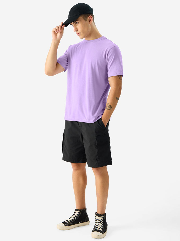 Solids: Deep Lavender Oversized T-Shirts
