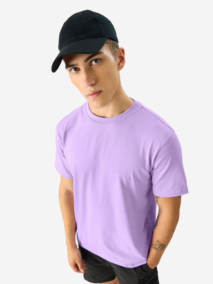 Solids: Deep Lavender Oversized T-Shirts