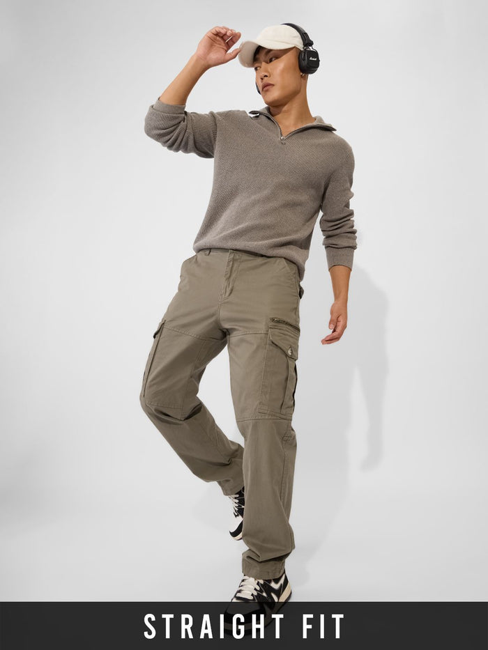 Solids: Hunter Green Men Cargo Pants