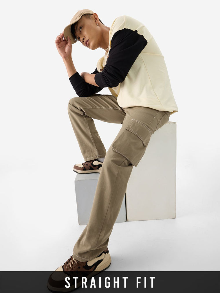 Solids: Khaki Men Cargo Pants