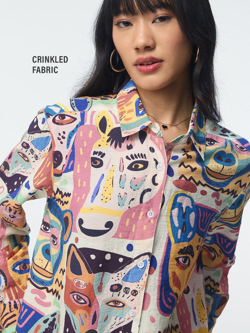 TSS Originals: Funky Animals Women Relaxed Shirts