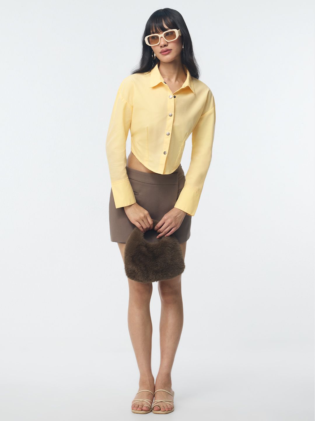 Cropped Shirt: Sunny Day Women Cropped Shirts
