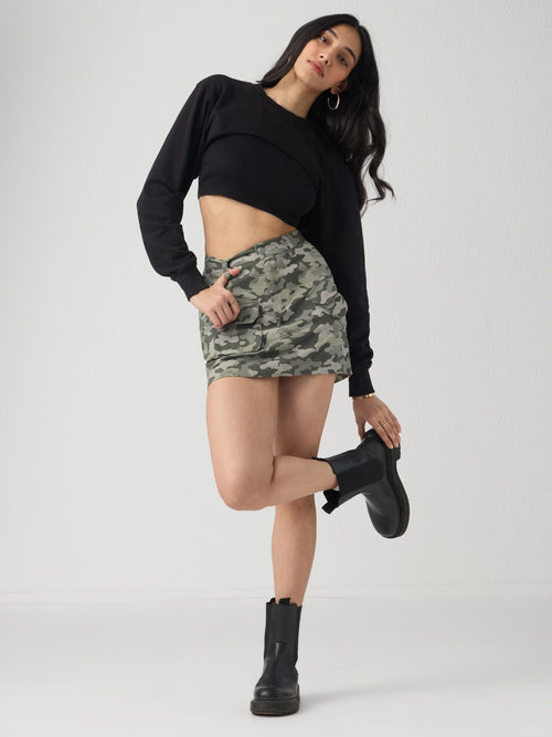 Camo Skirt: Desert Olive Women Skirts