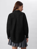 Cotton Linen Shirt: Dalmatian Charm Women Oversized Shirts