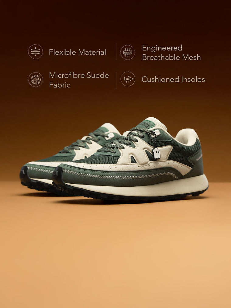 Milano: Olive Men Low Top Sneakers