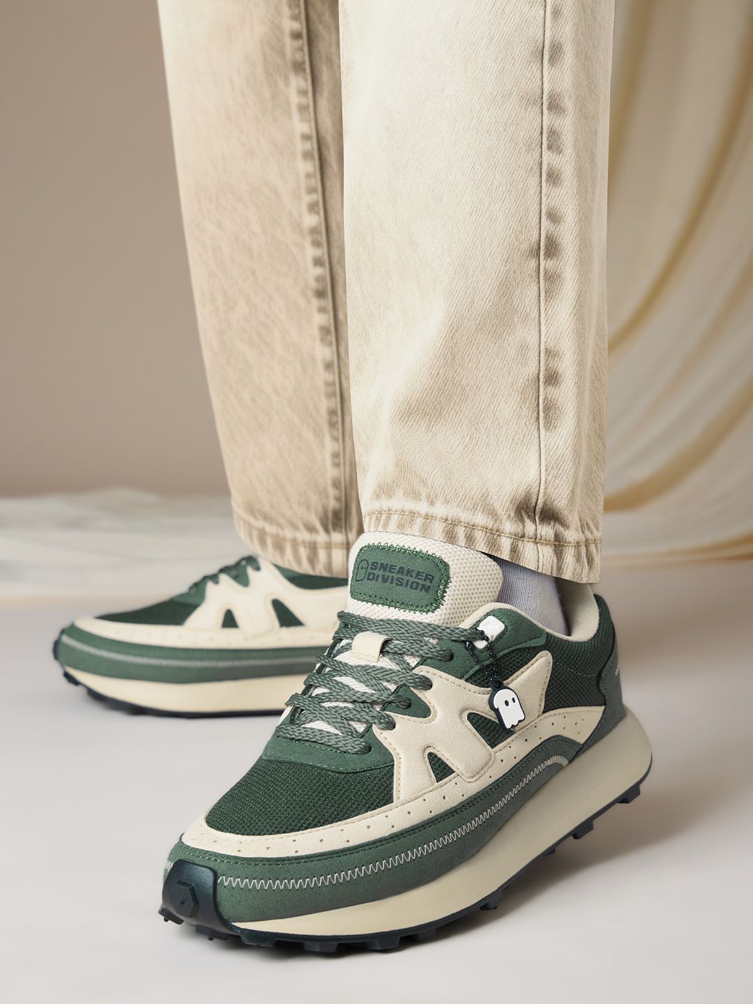 Milano: Olive Men Low Top Sneakers