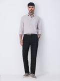 Men's Classic Fit Pants: Black Checks Men Super Flex Pants